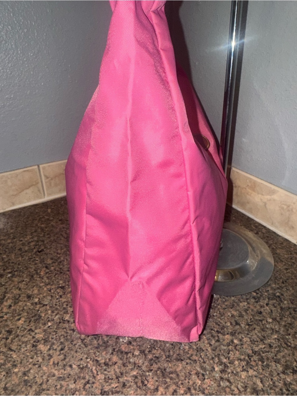 Longchamp Le Pliage Barbie pink canvas hobo bag (shoulder/crossbody/travel) - Picture 7 of 10
